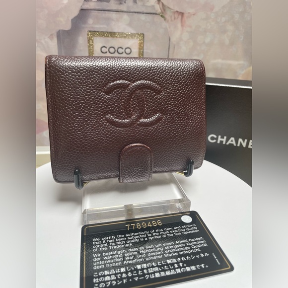 Authentic Chanel Burgundy Leather Wallet - Picture 3 of 12